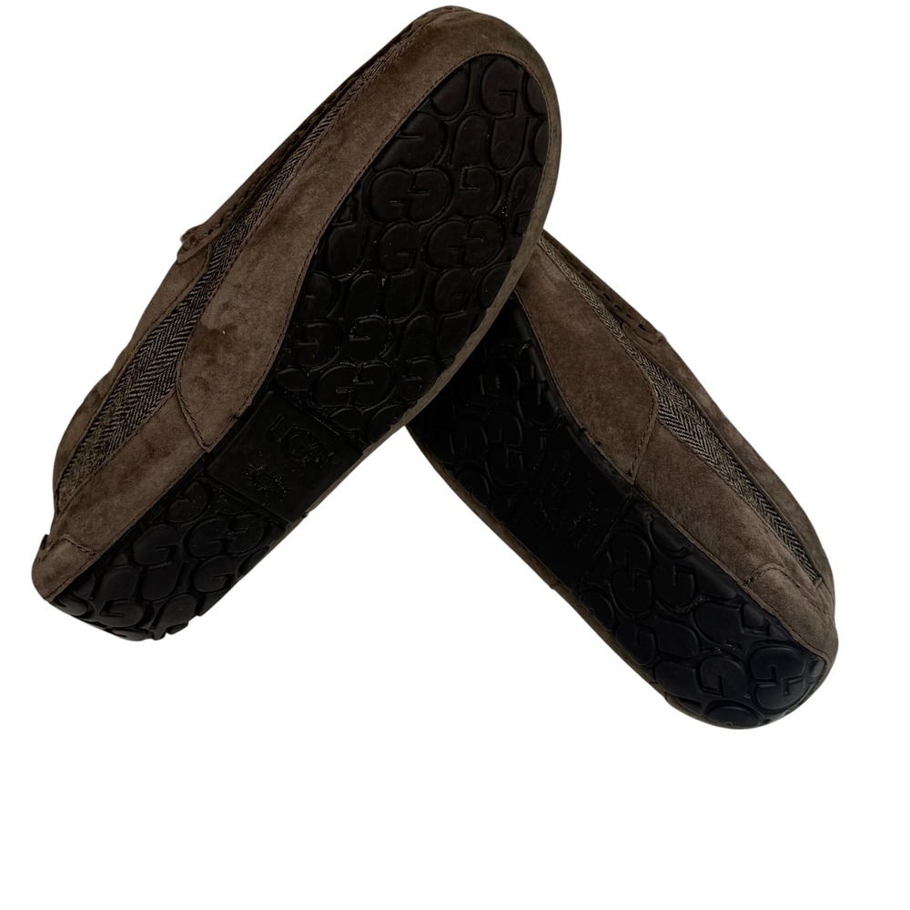 UGG Australia Ascot Tweed Brown Herringbone Slippers Mens 12 1005347 - Picture 12 of 12